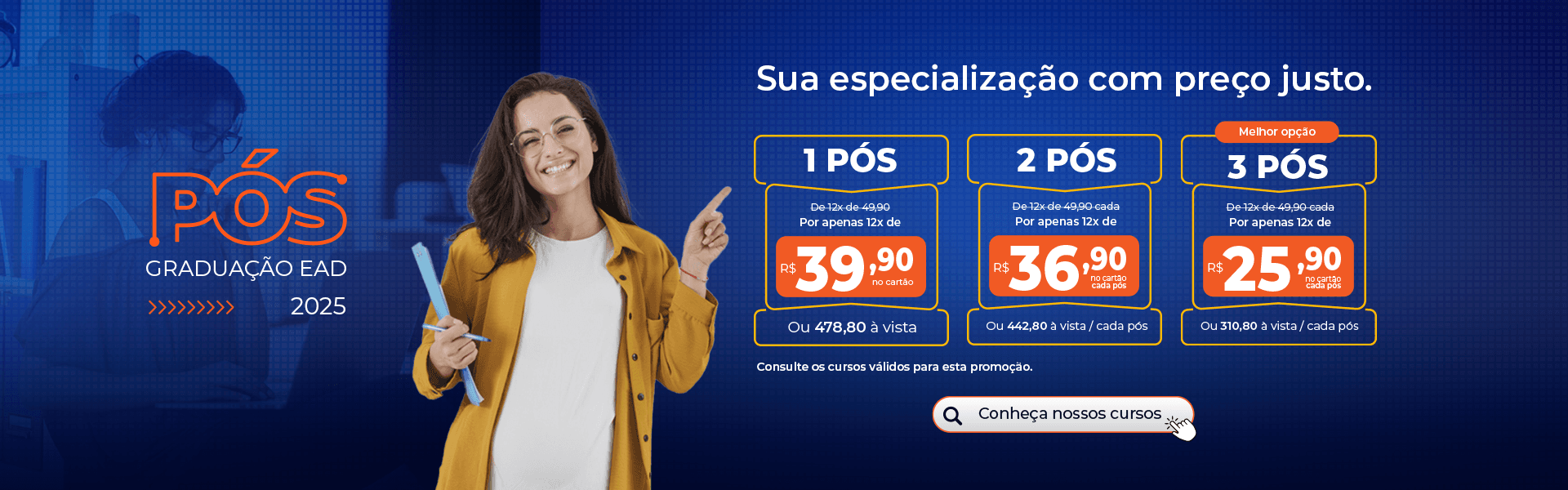 Promoção Facuminas 3 Cursos por 12x de R$25,90